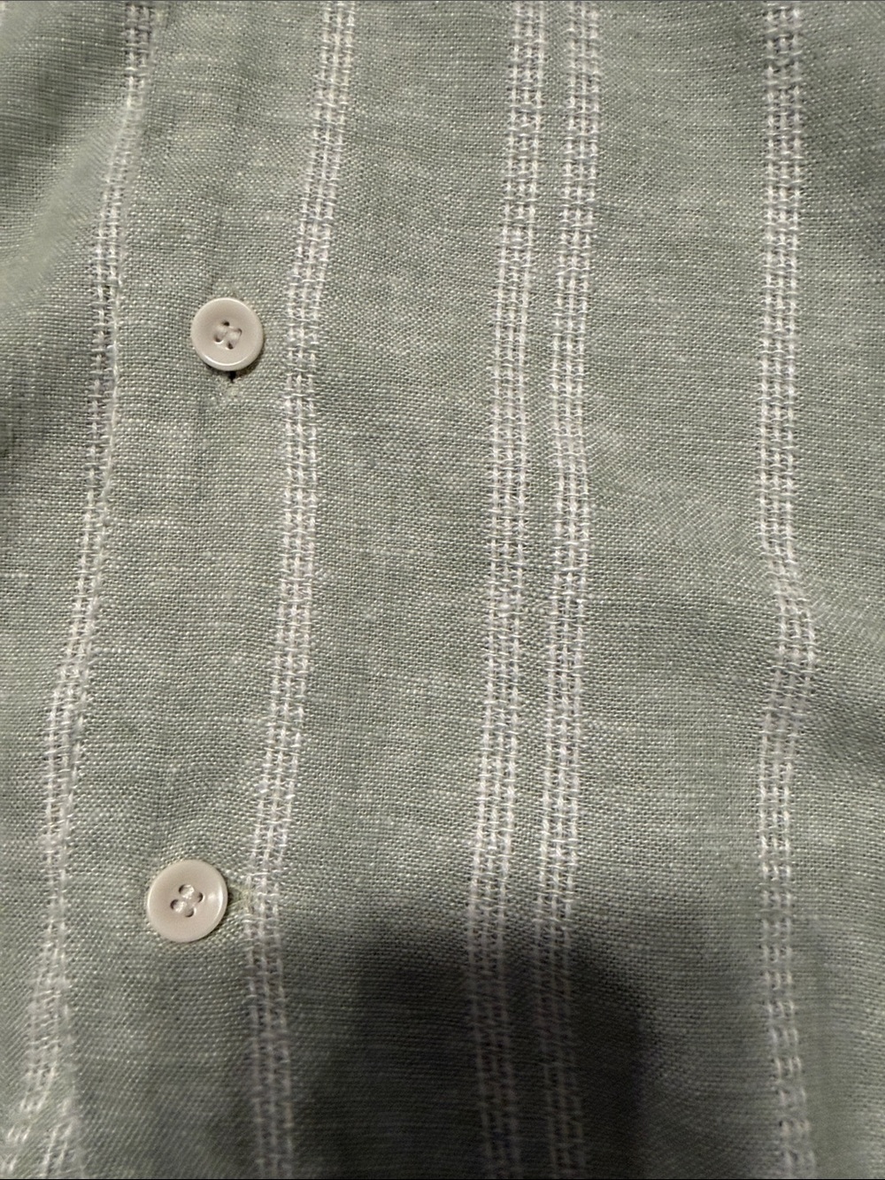 Banana Republic Men's Sage Green Striped Linen Blend Shorts & Shirt Set - Picture 4 of 5